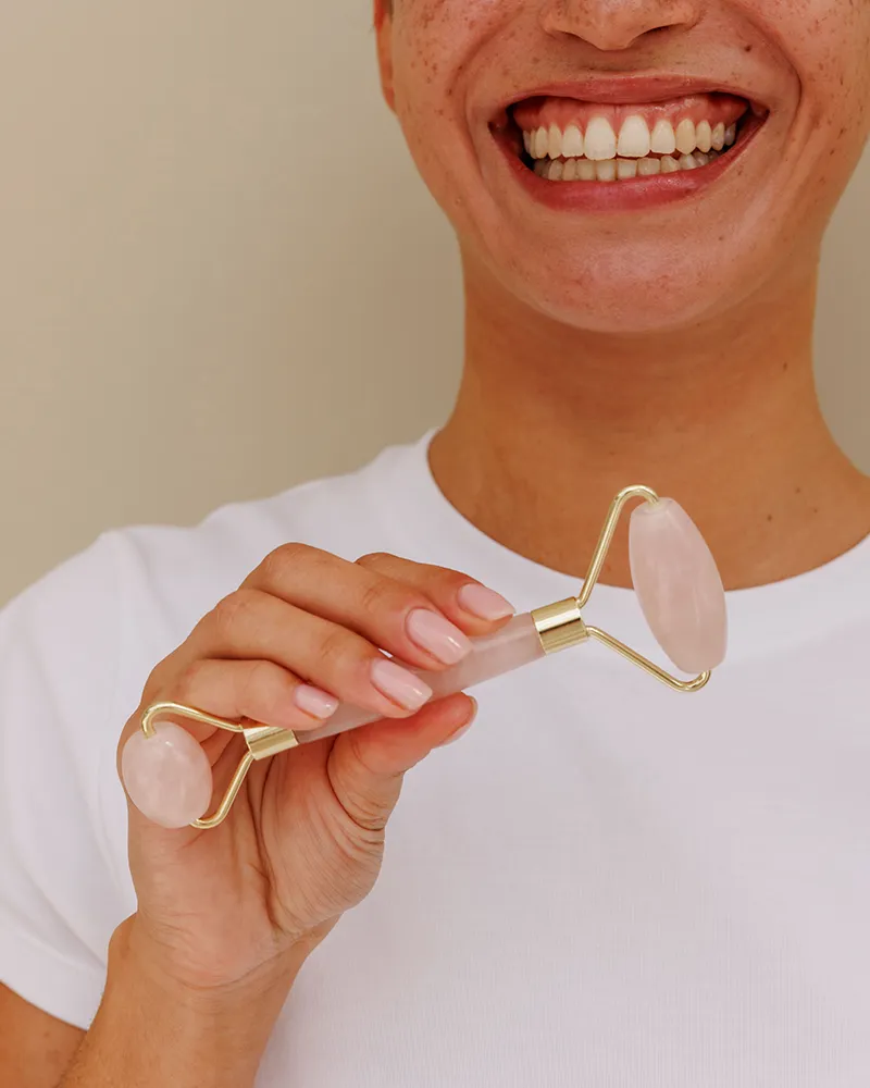 Massageroller Rozenkwarts sfeerbeeld 2